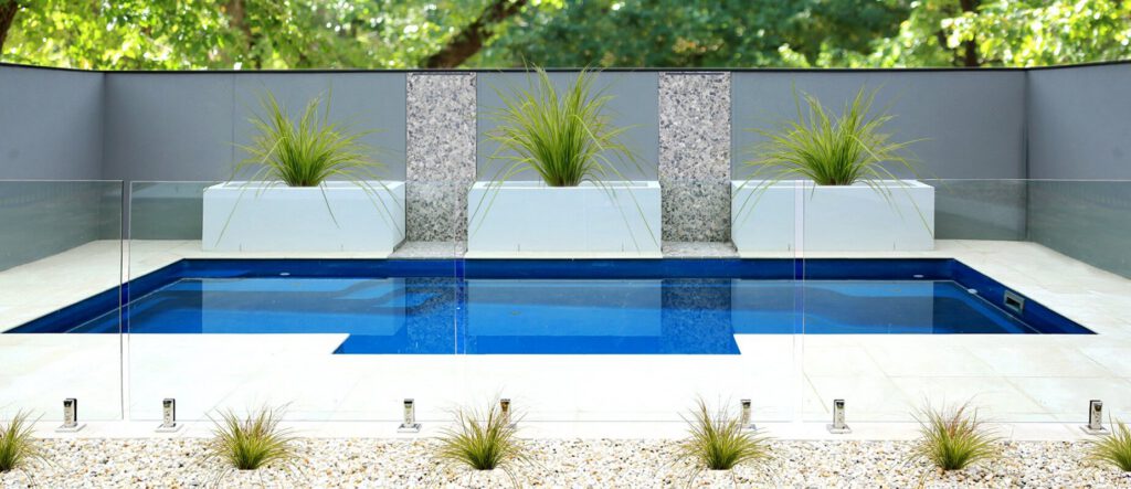 050 Compass Pools Australia Vogue Fibreglass Swimming Pool With Clean Pool Landscaping