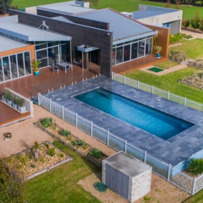 Compass Pools Australia X Trainer Pool On A Large Block With Beautiful Pool Landscaping