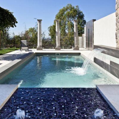 Compass Pools Australia X Trainer Pool With Sunpod Bubbler Water And Waterwall Water Features Built In Highton Geelong Victoria